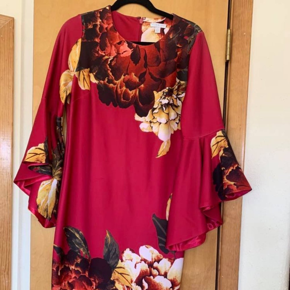 Funnel sleeve dress